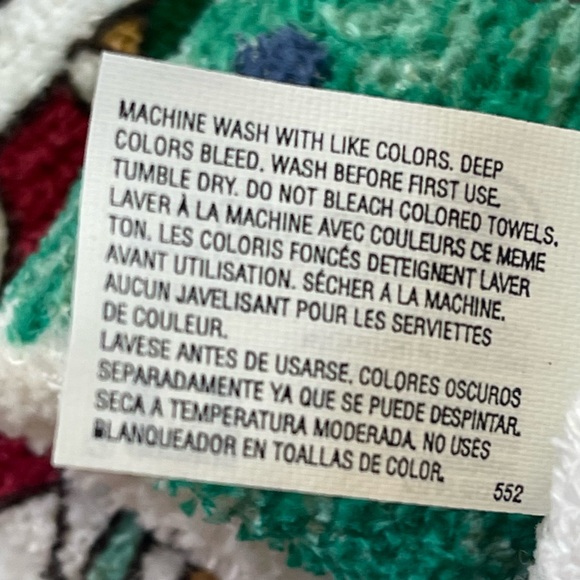 NWT Holiday 3 Piece Bath Set - Bath Towel, Hand Towel, Wash Cloth 100% Cotton - Picture 6 of 7